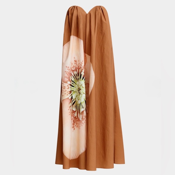 Significant Other Shiloh Strapless Floral Maxi Dress Size 12 Tangerine Rose - Picture 3 of 16